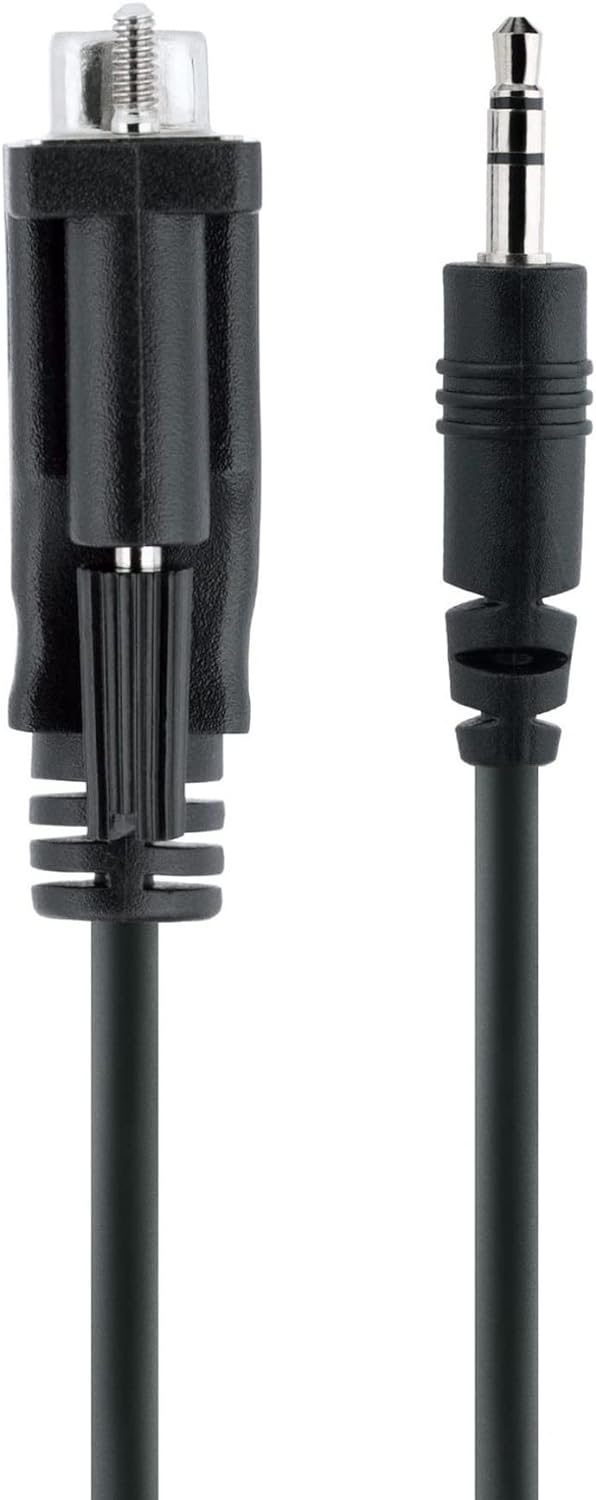 StarTech.com 3ft (1m) DB9 to 3.5mm Serial Cable for Serial Device Configuration, RS232 DB9 Male to 3.5mm Cable for Calibrating Projectors, Digital Signage, TVs via Audio Jack (9M351M-RS232-CABLE