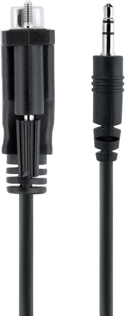 StarTech.com 3ft (1m) DB9 to 3.5mm Serial Cable for Serial Device Configuration, RS232 DB9 Male to 3.5mm Cable for Calibrating Projectors, Digital Signage, TVs via Audio Jack (9M351M-RS232-CABLE
