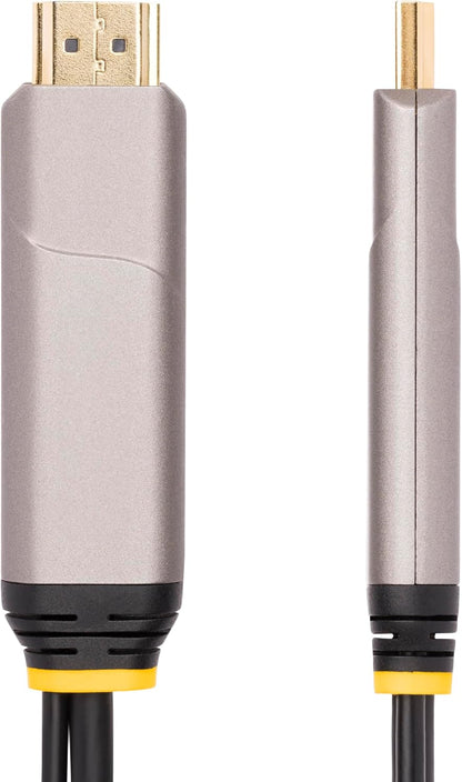 StarTech.com Câble USB-C vers HDMI 2.0 Optique Actif (AOC) de 9,15m, 4K60Hz, Classé CL3, Câble USB vers HDMI Unidirectionnel