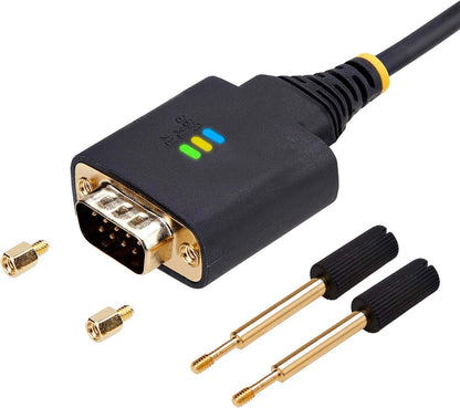 StarTech.com Cable Adaptador USB a Serie DB9 RS232 FTDI 2m - Retención COM - Tornillos DB9 Intercambiables - Win/Mac/Linux
