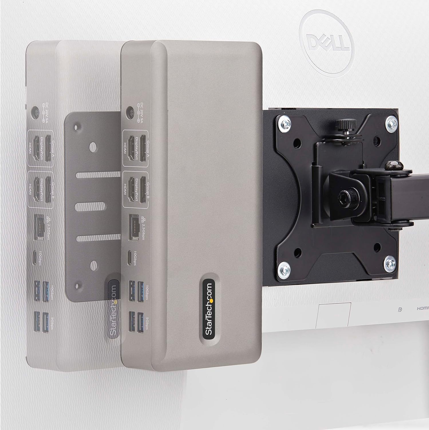 StarTech.com Soporte Bracket de Montaje VESA Compatible con 75x75/100x100 para Mini PC/NUC/Thin Client/Docking Stations