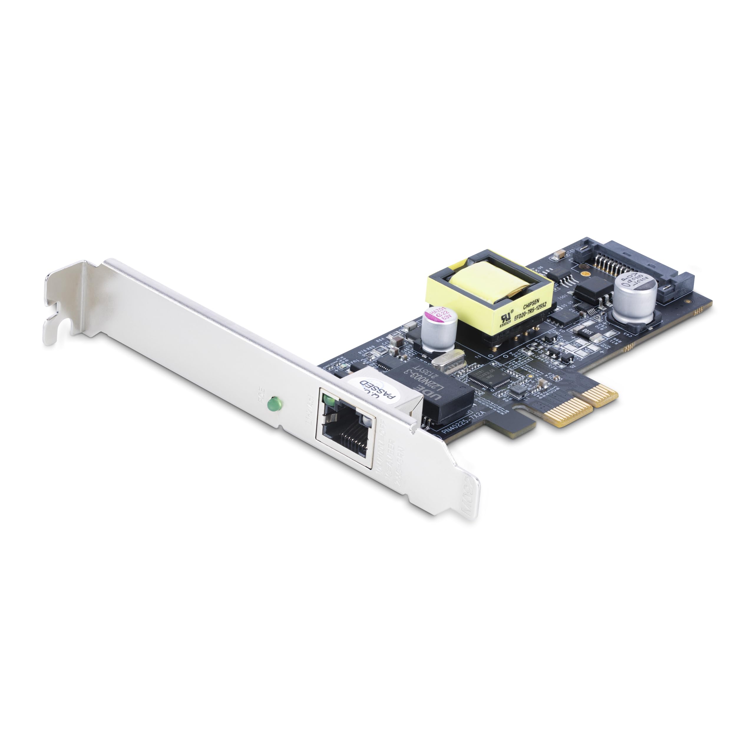 StarTech.com 1-Port 2.5Gbps NBASE-T PoE Network Card, Intel I225-V, 802.3af/at PoE+ Multi-Gigabit NIC, PCI Express Server LAN Card, SATA Powered Desktop Ethernet Interface (PR12GIP-NETWORK-CARD