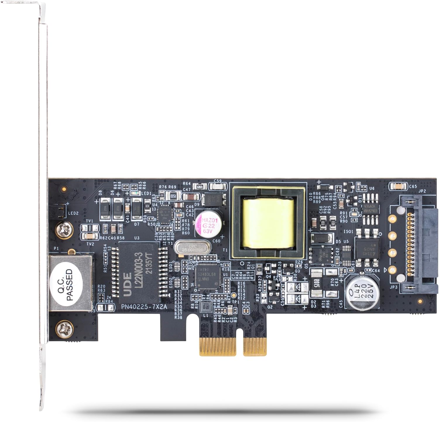 StarTech.com 1-Port 2.5Gbps NBASE-T PoE Network Card, Intel I225-V, 802.3af/at PoE+ Multi-Gigabit NIC, PCI Express Server LAN Card, SATA Powered Desktop Ethernet Interface (PR12GIP-NETWORK-CARD