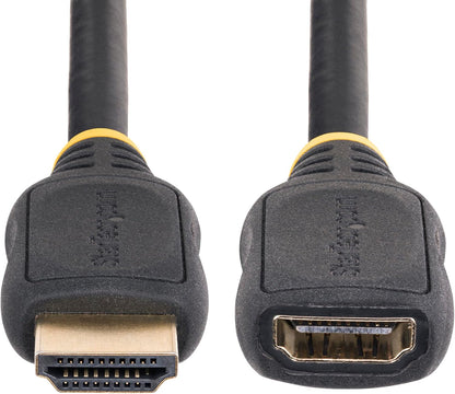 StarTech.com 18in (0.5m) HDMI 2.0 Extension Cable, High Speed HDMI Port Saver Cable, 4K 60Hz, HDMI Extension Cord, M/F