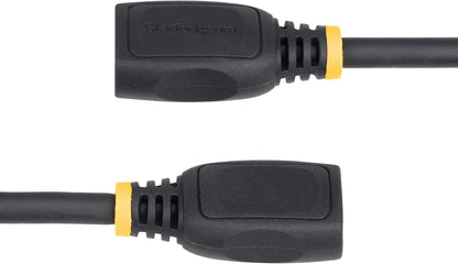 StarTech.com 18in (0.5m) HDMI 2.0 Extension Cable, High Speed HDMI Port Saver Cable, 4K 60Hz, HDMI Extension Cord, M/F