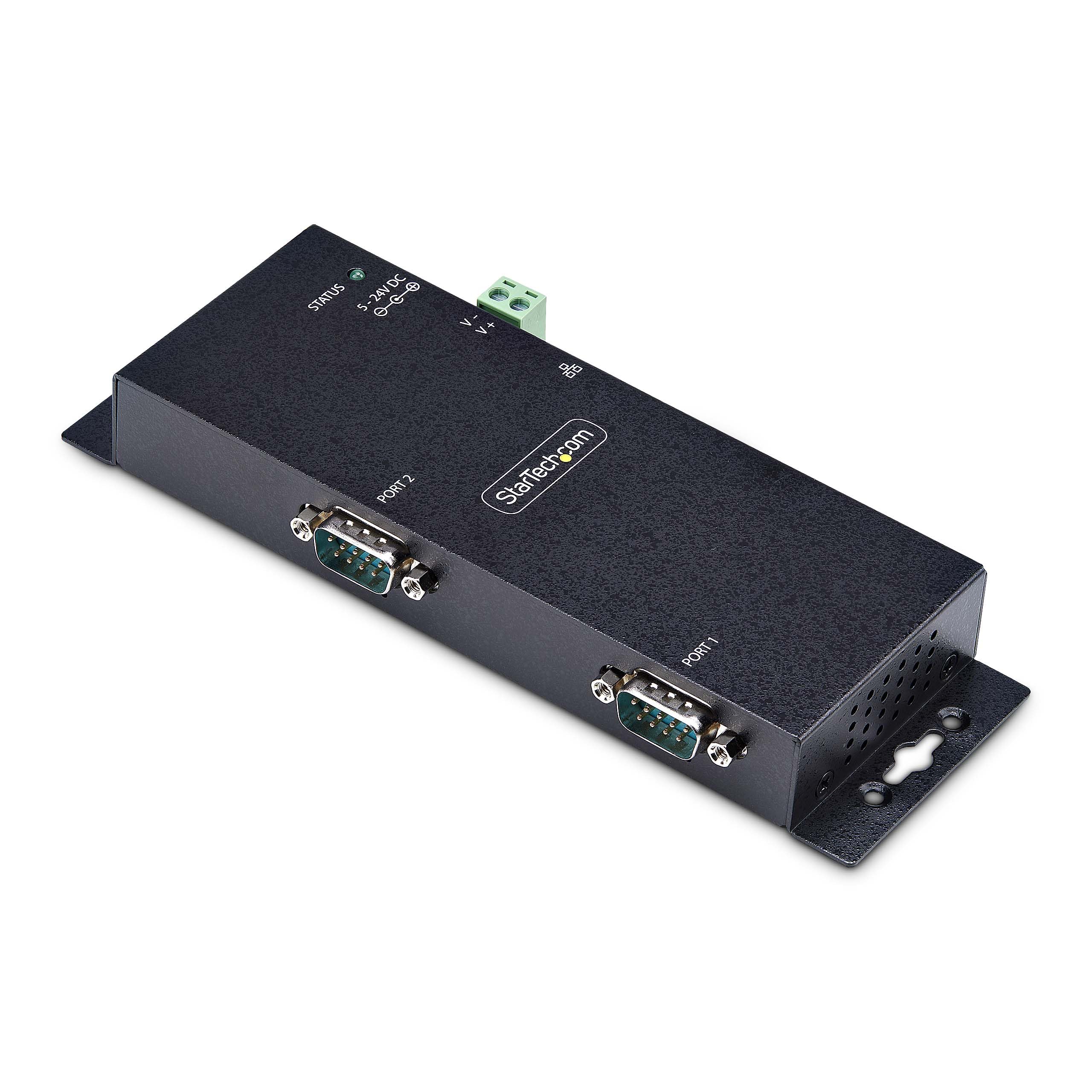 StarTech.com 2-Port Serial to Ethernet Adapter, IP Serial Device Server For Remote RS232 Devices, Wall/DIN Rail, LAN to DB9