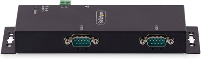 StarTech.com 2-Port Serial to Ethernet Adapter, IP Serial Device Server For Remote RS232 Devices, Wall/DIN Rail, LAN to DB9