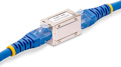 StarTech.com Coupleur RJ45 Blindé, Coupleur en Ligne Cat6a, Coupleur RJ45 Femelle vers Femelle (F/F) Brochage T568B, Extension de Câble Ethernet Blindé
