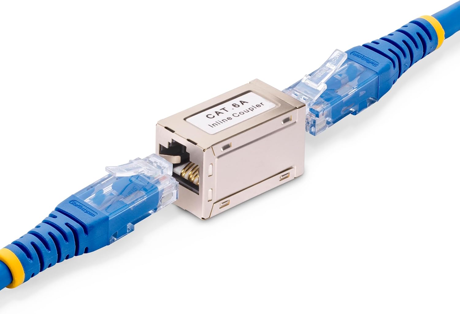 StarTech.com Coupleur RJ45 Blindé, Coupleur en Ligne Cat6a, Coupleur RJ45 Femelle vers Femelle (F/F) Brochage T568B, Extension de Câble Ethernet Blindé