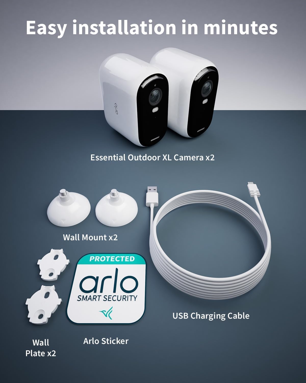 Essential2 XL FHD Outdoor Camera 2-Pack