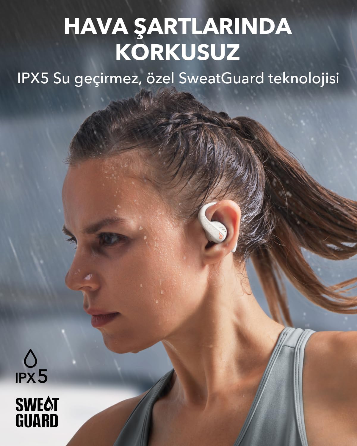 Soundcore Słuchawki bezprzewodowe o otwartej konstrukcji AeroFit Pro Białe