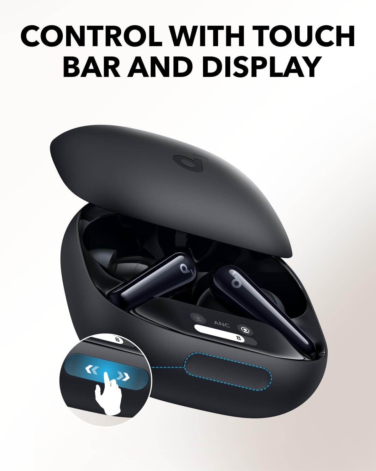 soundcore Liberty 4 Pro by Anker, Noise Cancelling Wireless Earbuds, 7-Sensor and Real-Time Adaptive Noise Cancelling, 2× Faster Charging, Studio-Level Hi-Fi Music, Clear Calls with 6 Mics and AI