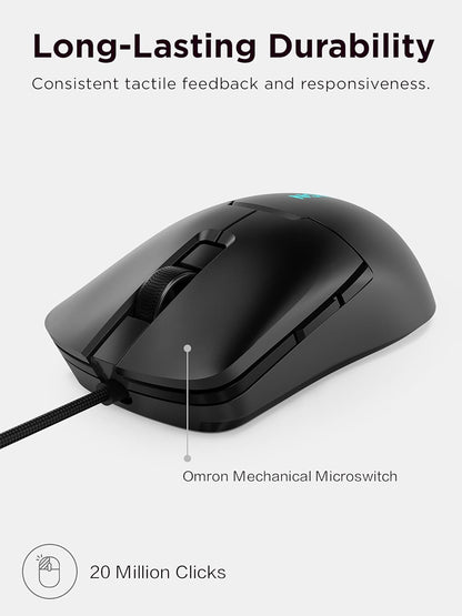 Lenovo Legion M300s RGB Gaming Mouse (6 programmable buttons, up to 8000 DPI, Compatible with NVIDIA reflex) - Shadow Black M300 Mouse