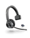 Poly Voyager 4310 UC Wireless Headset (Plantronics) - Single-Ear Bluetooth Headset w/Noise-Canceling Mic - Connect PC/Mac/Mobile via Bluetooth - Works w/Teams, Zoom, & More 2024 Version (USB-C & USB-A)