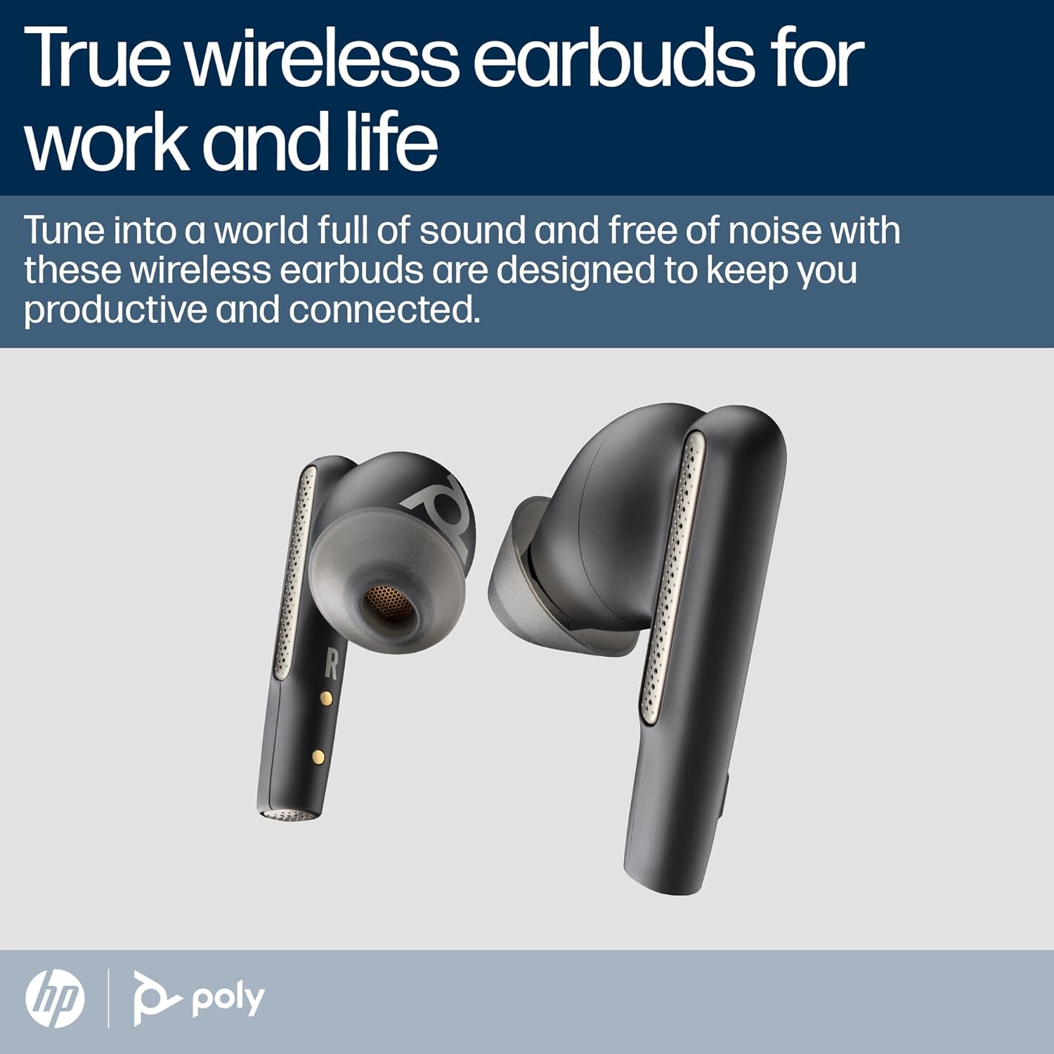 Poly Voyager Free 60 UC True Wireless Earbuds (Plantronics) – Noise-canceling mics for clear calls – Active Noise Canceling – Portable charge case, Compatible w/iPhone, Android, PC/Mac, Zoom, Teams Standard
