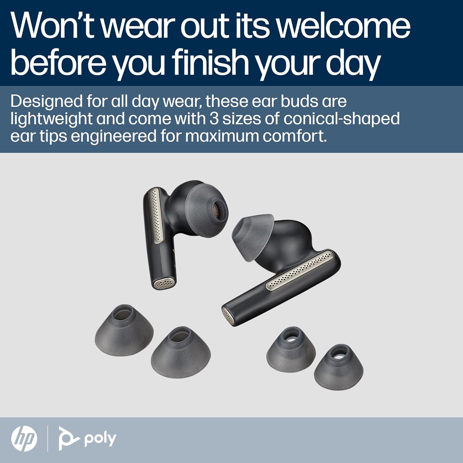 Poly Voyager Free 60 UC True Wireless Earbuds (Plantronics) – Noise-canceling mics for clear calls – Active Noise Canceling – Portable charge case, Compatible w/iPhone, Android, PC/Mac, Zoom, Teams Standard
