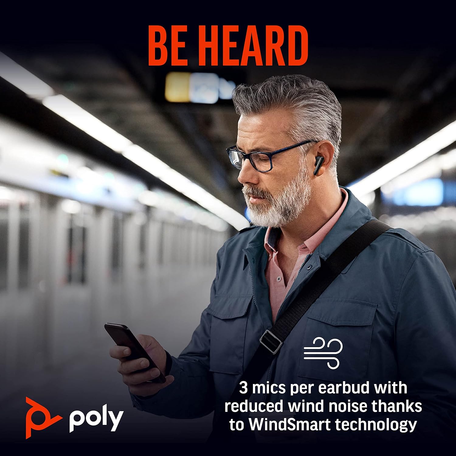 POLY Voyager Free 60 Auricolare Wireless In-ear Musica e Chiamate USB tipo-C Bluetooth Nero (POLY VFREE 60 BLK EARBUDS +BCHC CS1