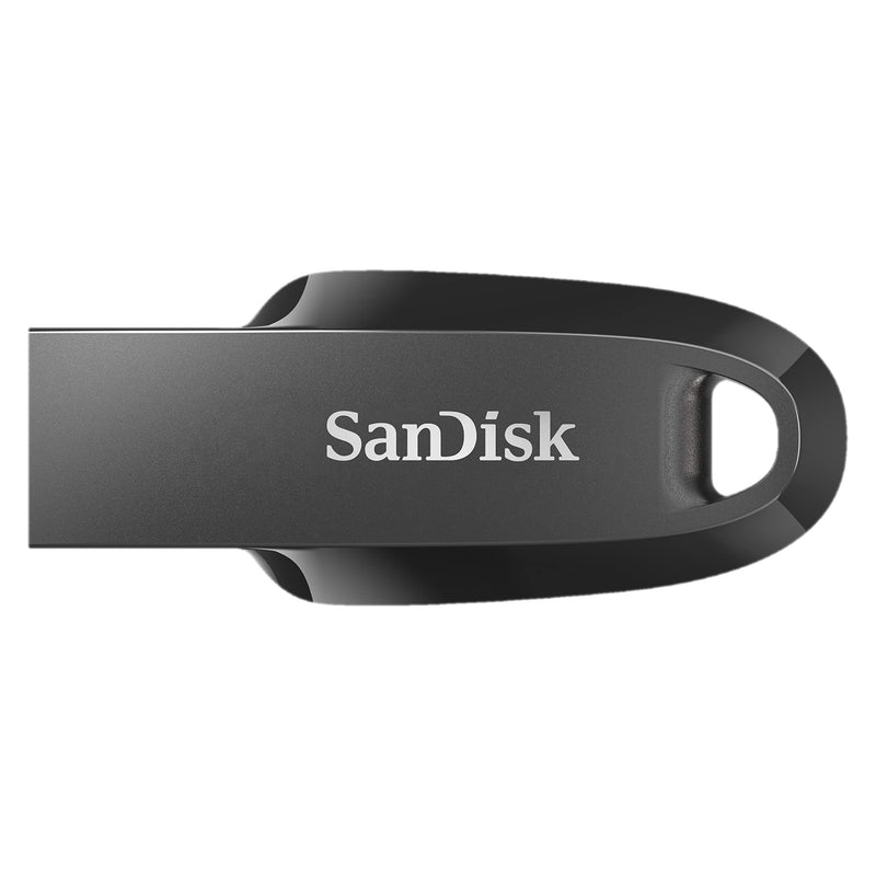 SanDisk 64GB Ultra Curve USB 3.2 Flash Drive, USB Stick, memory stick up to 100 MB/s read speeds, RescuePRO data recovery software, keyring loop, Black