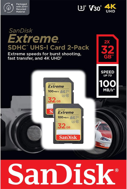 FC Extreme 32GB SD 100MB - 2-Pack