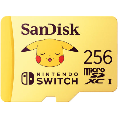 SanDisk SDSQXAO-256G-GN6ZK 256GB MicroSDXC Card Licensed for Nintendo Switch Pokémon Edition Pikachu