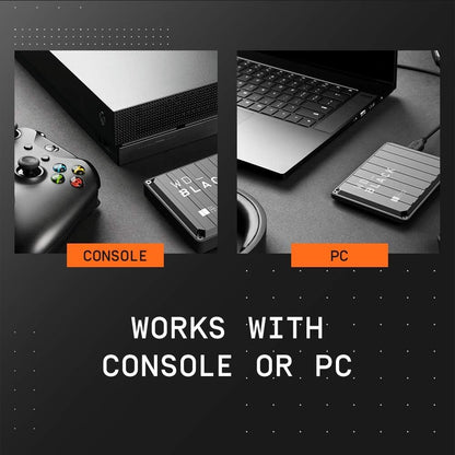 WD_BLACK P10 6TB Game Drive for Xbox, Xbox storage expansion, Portable Xbox external hard drive, On-the-Go Access to your Xbox Game Library, up to 130 MB/s, Includes 1 month Xbox Game Pass Ultimate