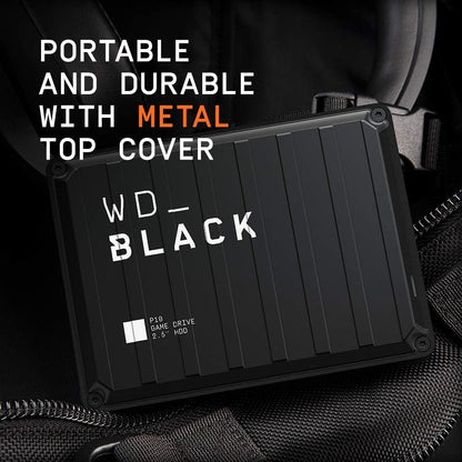 WD_BLACK P10 6TB Game Drive for Xbox, Xbox storage expansion, Portable Xbox external hard drive, On-the-Go Access to your Xbox Game Library, up to 130 MB/s, Includes 1 month Xbox Game Pass Ultimate