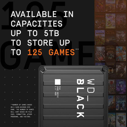 WD_BLACK P10 6TB Game Drive for Xbox, Xbox storage expansion, Portable Xbox external hard drive, On-the-Go Access to your Xbox Game Library, up to 130 MB/s, Includes 1 month Xbox Game Pass Ultimate