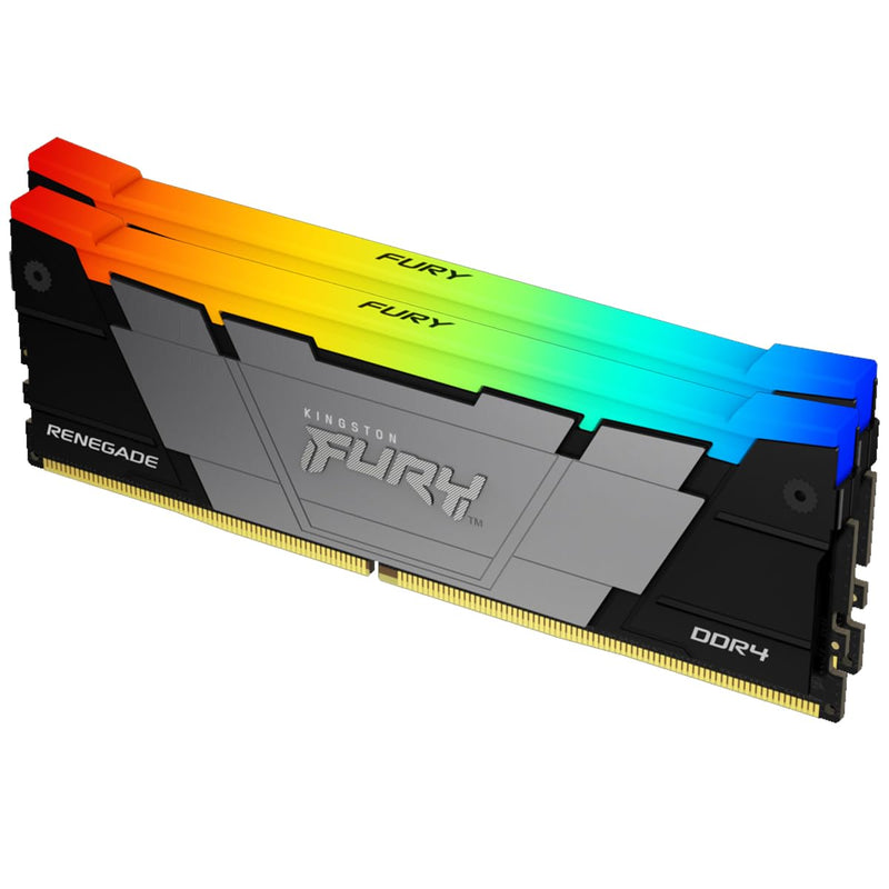 Kingston FURY Renegade RGB 32GB 3600MT/s DDR4 CL16 DIMM (Kit of 2) 1Gx8 Desktop Gaming Memory - KF436C16RB12AK2/32