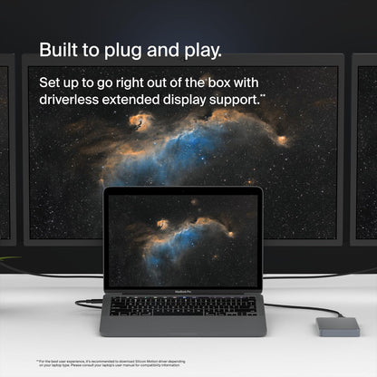 Belkin Connect 11-in-1 Universal USB-C Pro Dock w/ 3-Monitor Support, Silicon Motion Technology - Works with Mac, Windows, and Chromebook - 100W PD w/ 10Gbps Transfer Speeds & 2.5Gbps Ethernet - Black
