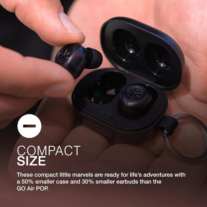 JLab JBuds Mini True Wireless Earbuds, In Ear Headphones, Bluetooth Earphones, Ear Buds with 20H Playtime, Bluetooth Earbuds with Microphone, Charging Case, Multipoint, EQ3 Sound