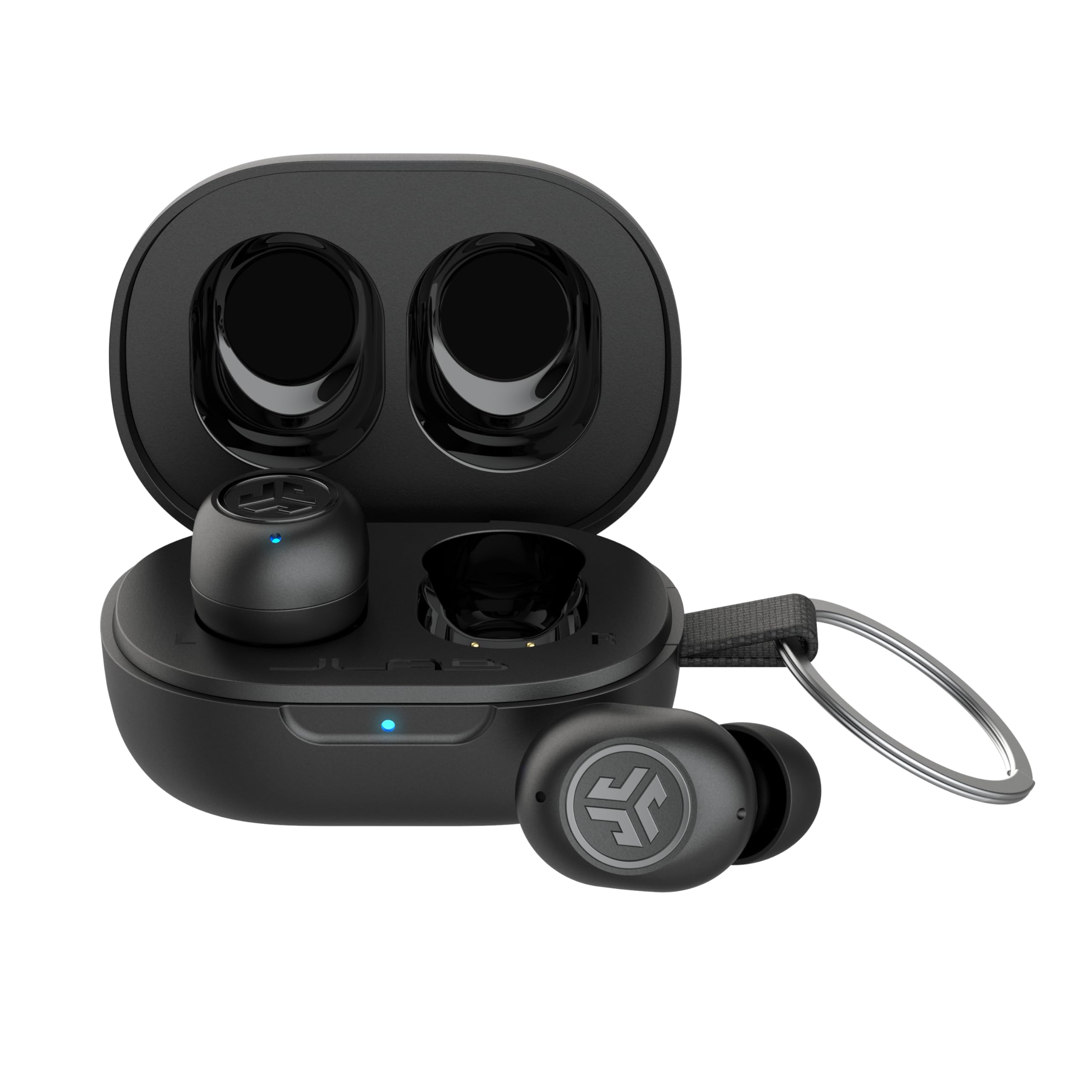 JLab JBuds Mini True Wireless Earbuds, In Ear Headphones, Bluetooth Earphones, Ear Buds with 20H Playtime, Bluetooth Earbuds with Microphone, Charging Case, Multipoint, EQ3 Sound