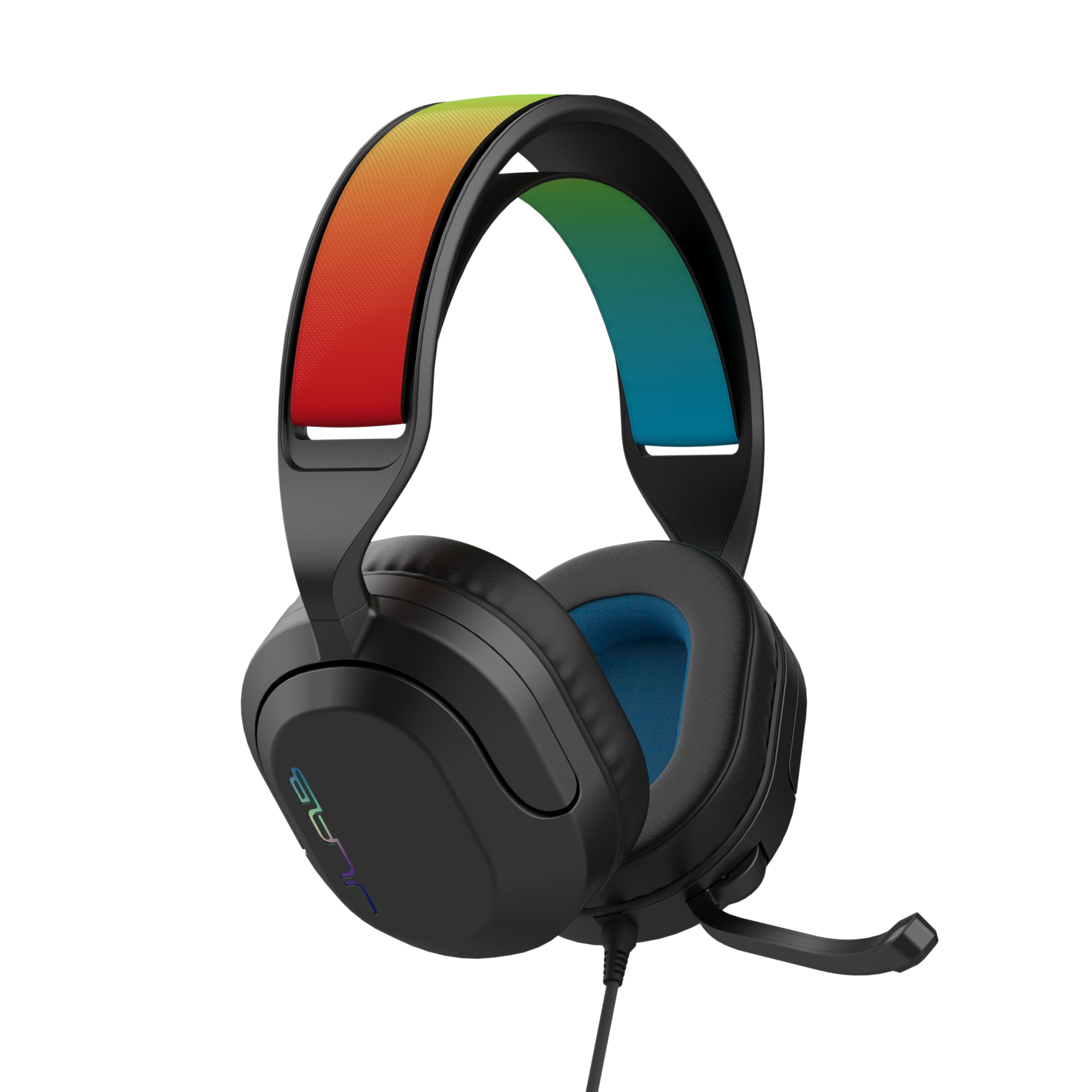 JLab Nightfall Over Ear Wired Gaming Headset - 3.5mm Jack Gaming Headset with Mic for PC/Xbox/ PS5/ PS4/ Nintendo Switch - 50mm Driver, Cloud Foam Cushions & Sound Isolating Inner Shelf