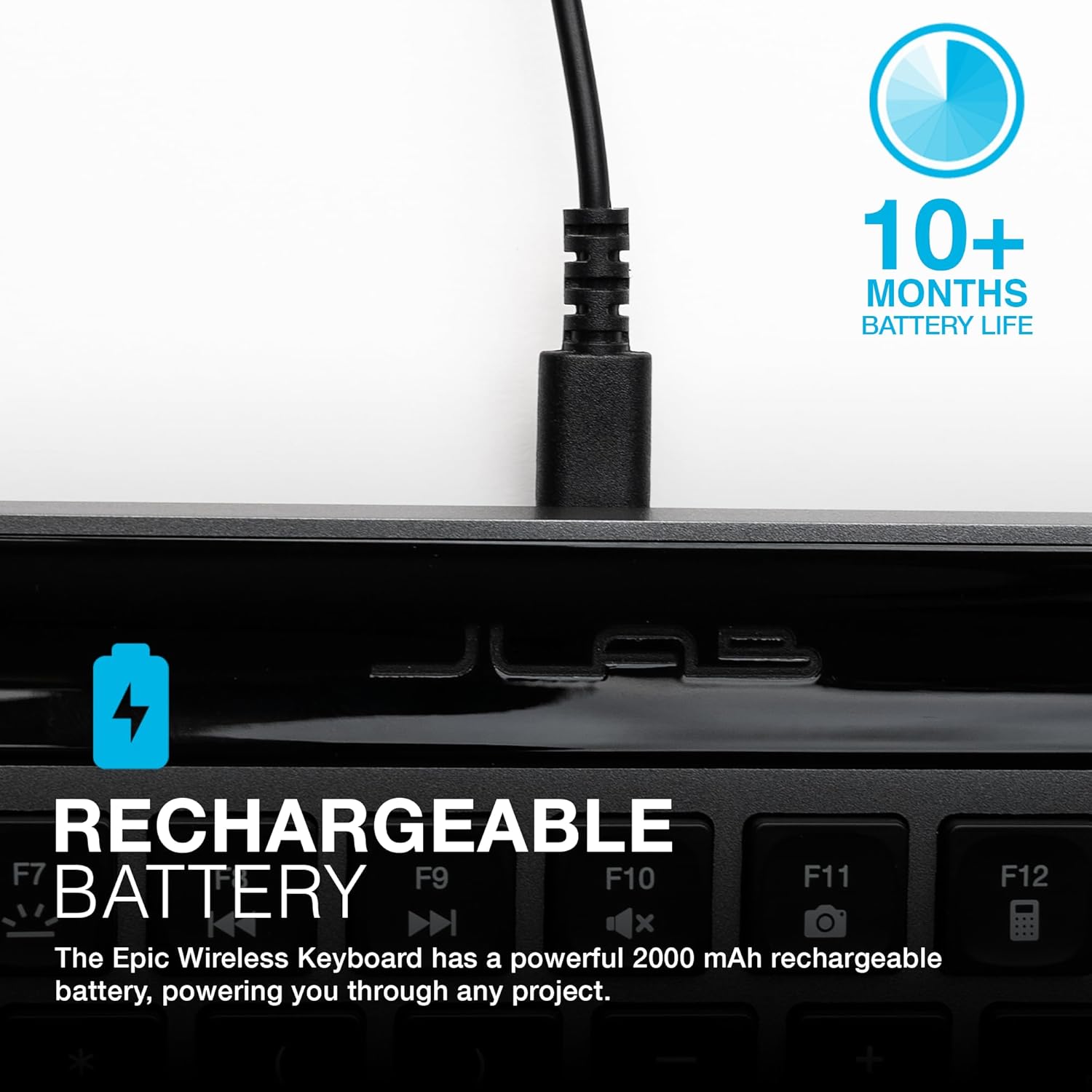 JLab Work Bundle Bluetooth & Wireless Keyboard and Mouse Set - Multi Device for PC, Laptop & iPad - Bluetooth Keyboard & Mice or 2.4G USB Option, Also for Apple/Windows/Computer/Tablet/Mac Devices