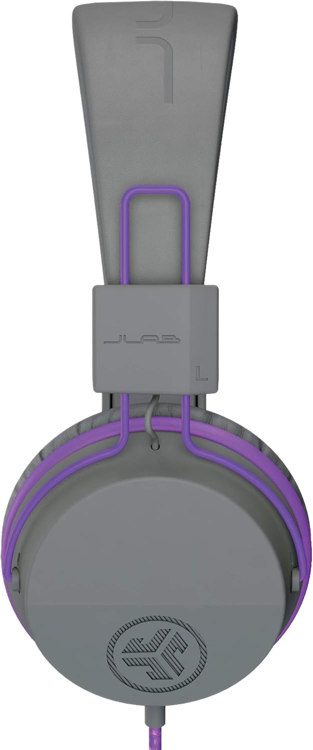 JLab JBuddies Studio Kids Headphones Wired - On-Ear Childrens Headphones for Girls & Boys, Volume Limited Kids Earphones with Microphone, Noise Isolation, Adjustable Child Headphones