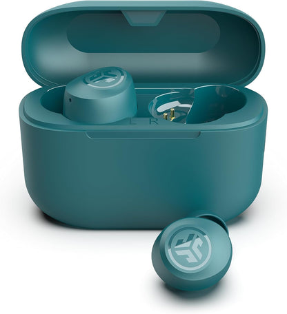 JLab Go Air Pop True Wireless Earbuds, In Ear Headphones, Bluetooth Earphones, Ear Buds with 32H Playtime, Bluetooth Earbuds with Microphone, USB Charging Case, Dual Connect, EQ3 Sound, Teal