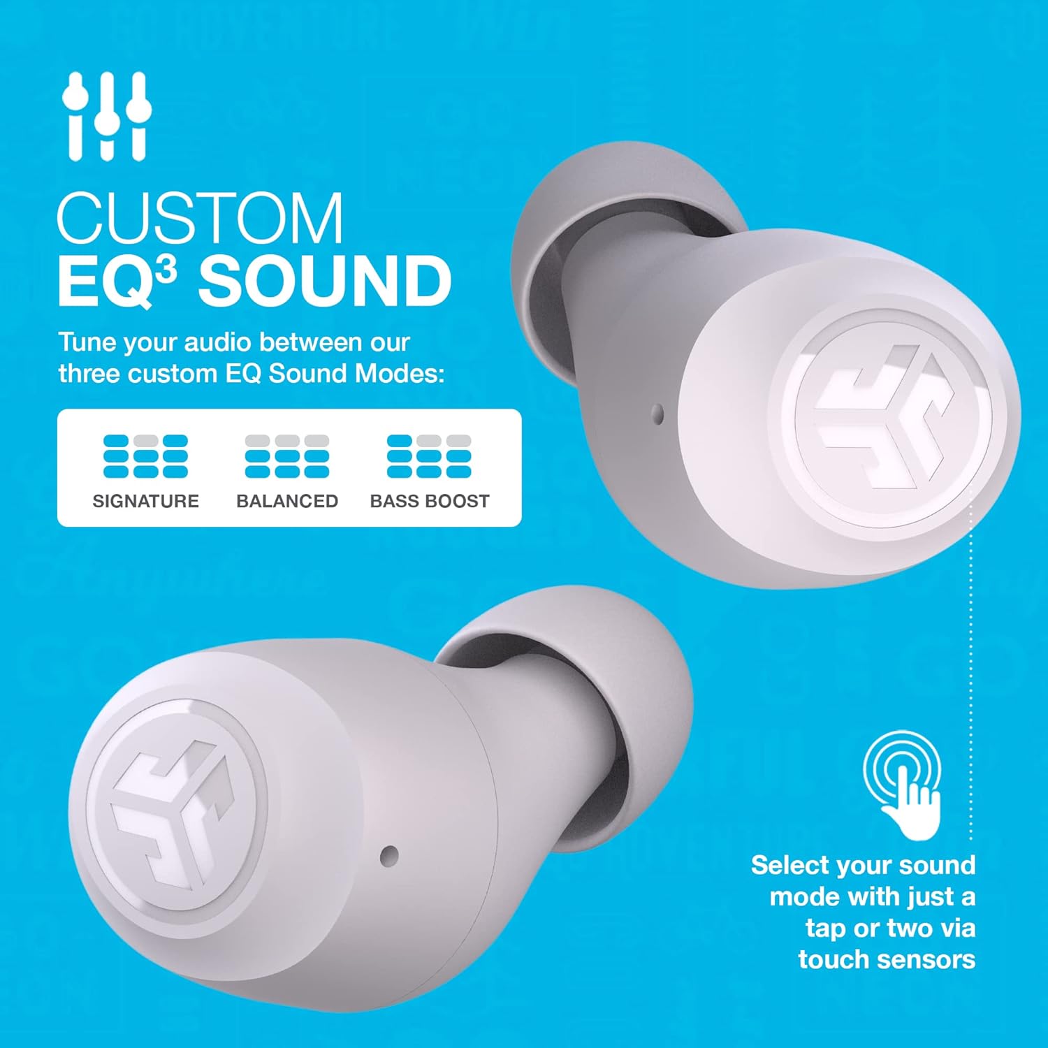JLab Go Air Pop True Wireless Earbuds, In Ear Headphones, Bluetooth Earphones, Ear Buds with 32H Playtime, Bluetooth Earbuds with Microphone, USB Charging Case, Dual Connect, EQ3 Sound, Lilac