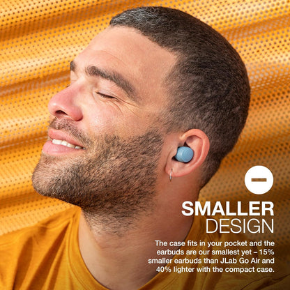 JLab Go Air Pop True Wireless Earbuds, In Ear Headphones, Bluetooth Earphones, Ear Buds with 32H Playtime, Bluetooth Earbuds with Microphone, USB Charging Case, Dual Connect, EQ3 Sound, Slate