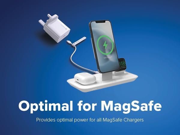 ZAGG mophie Essentials 50W Dual USB-C Fast Charger, Power Delivery PD UK Wall Adapter for iPhone, iPad, MacBook Air, Samsung Galaxy, and More - Charge 2 Devices Simultaneously (White)