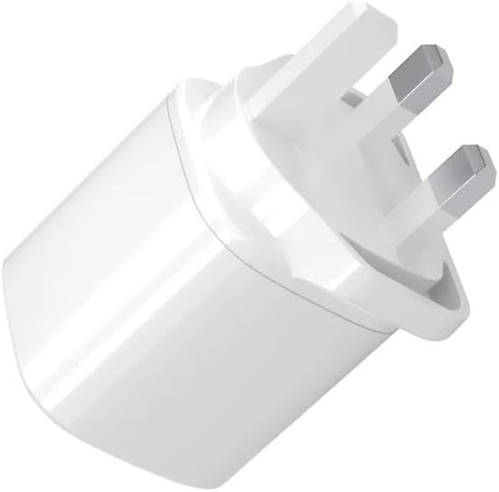 ZAGG mophie Essentials 50W Dual USB-C Fast Charger, Power Delivery PD UK Wall Adapter for iPhone, iPad, MacBook Air, Samsung Galaxy, and More - Charge 2 Devices Simultaneously (White)