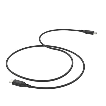 ZAGG mophie Essentials USB-C to USB-C Fast Charger and Data Transfer Cable, Enduraflex Silicone, Long-Lasting, Heavy-Duty, 60W, 1m, Black