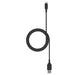 ZAGG mophie Essentials USB-A to Lightning Fast Charger and Data Transfer Cable, Enduraflex Silicone, Long-Lasting, Heavy-Duty, 12W, 1m, Black