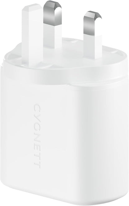 PowerPlus 35W Dual USB-C Wall Charger UK/SG - White