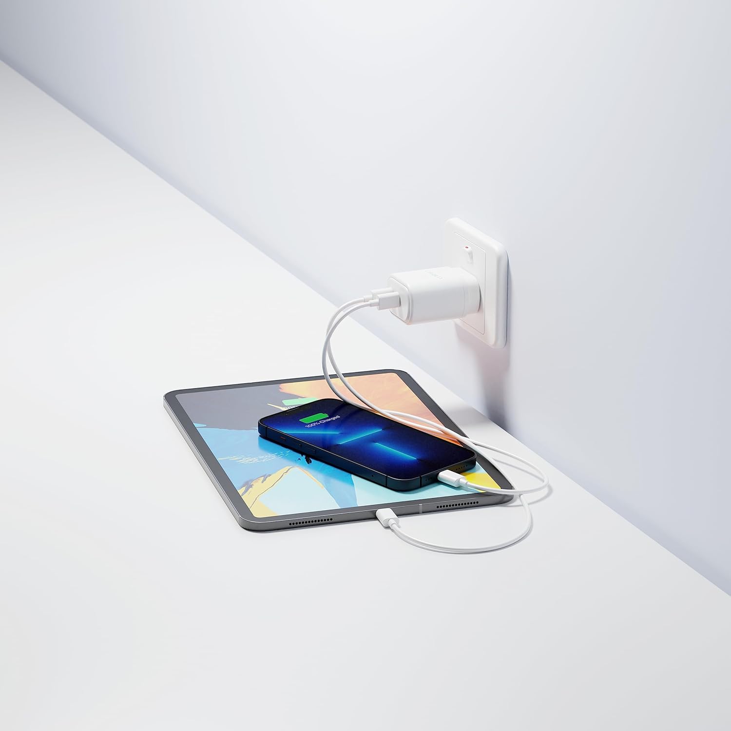 PowerPlus 35W Dual USB-C Wall Charger UK/SG - White