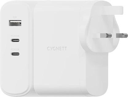 PowerMaxx 100W Multi Port GaN Wall Charger UK/SG - White