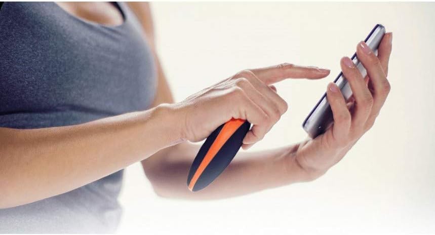 Activbody Activ5 Handheld Isometric Strength Training Device – For Arms, Legs, Upper and Lower Body Muscles – Portable and Lightweight - With Customized Workout Trainer App (Black/Orange, Plastic