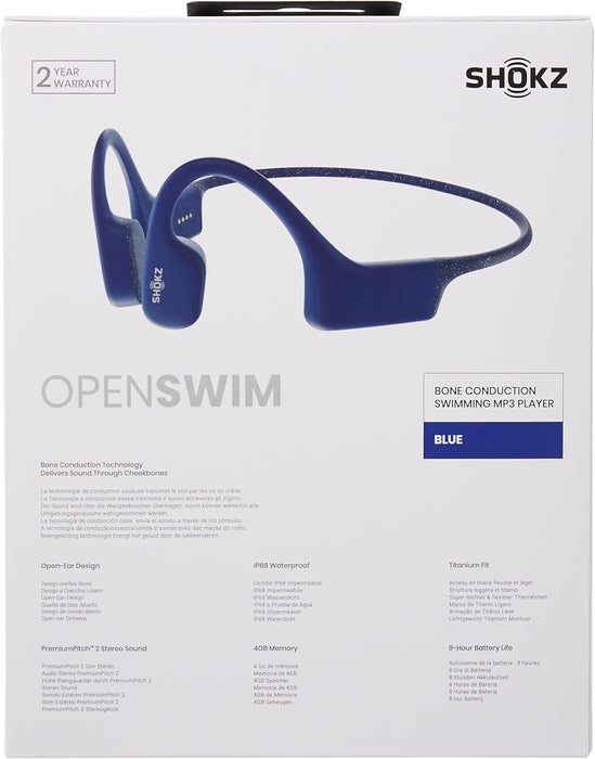 WD CASQUE MP3 CONDUCTION OSSEUSE OPEN SWIM BLEU