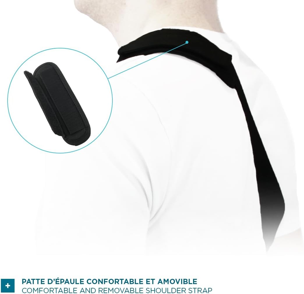 MOBILIS Universal Shoulder Strap with Safety Detachment System & Expandable Storage Pocket, 2 Hanging Points, High Strength Strap, Black, One size