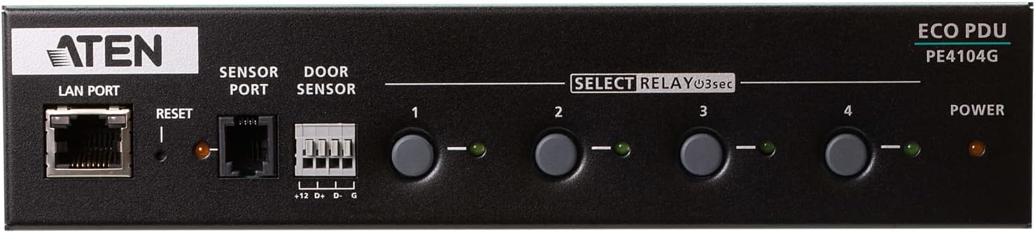 4-Outlet 1U Half-rack eco PDU, Switched by Outlet