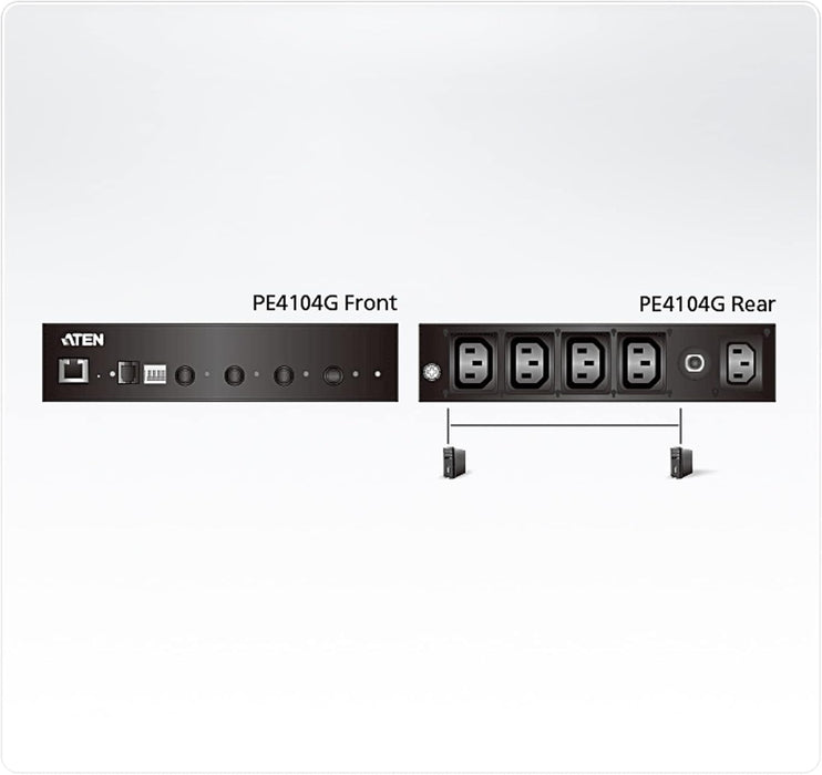 4-Outlet 1U Half-rack eco PDU, Switched by Outlet