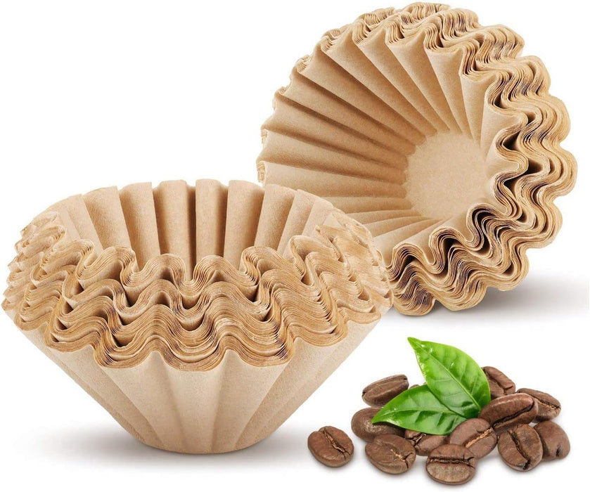 Hundnsney 100 Pieces 1-4 Cups Basket Coffee Filter Basket Filter Disposable Coffee Filter Paper for Home Use